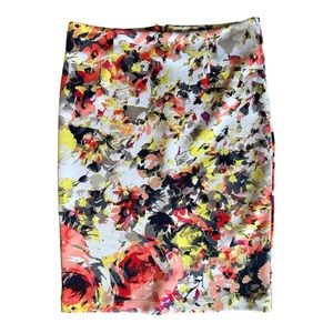 Pencil Skirt Floral & Paisley Size L midi no brand 32 waist